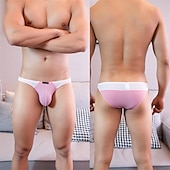 levne Pánské spodní prádlo-Pánské 1 ks Sexy kalhotky Boxerky Slátanina Polyester Prodyšné Yumuşak Pohodlné Barevné bloky Střední vzestup Černá Bílá