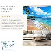 Недорогие Тапестри́ на океа́нском пляже-Пляжный остров, подвесной гобелен, настенное искусство, большой гобелен, фреска, декор, фотография, фон, одеяло, занавеска, украшение для дома, спальни, гостиной