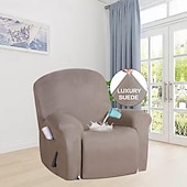 abordables Housse de fauteuil inclinable-Housse de fauteuil inclinable en daim imperméable, couleur unie, housse de protection simple, housse de chaise à bascule super lisse