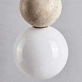 abordables Éclairages pour îlot-Lampe suspendue LED blanc chaud 11/50/70 cm 1/2/3 lumières créatives en pierre et bois mini lustre industriel suspendu en verre g9 lampe suspendue pour îlot de cuisine salle à manger chambre 85-265 V