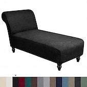 abordables Funda de sofá-Funda para chaise lounge sin brazos, funda elástica para sillón chaise longue, funda suave para sofá reclinable, protector de muebles para mascotas para dormitorio interior