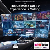 お買い得  カープレイアダプター-Carlinkit HD2CP-OVA-WH 3.5 インチ ワイヤレスCarplay プラグアンドプレイ のために