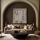 preiswerte Pop-Ölgemälde-abstraktes Ölgemälde handgemalt beige braun und grün Malerei handgemachte braun Wabi Sabi Kunstwerk Ölgemälde handgemalt strukturierte Ölgemälde beige Ölgemälde abstrakte Leinwand Kunst modernes Dekor