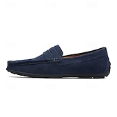 cheap Men&#039;s Slip-ons &amp; Loafers-Men&#039;s Loafers &amp; Slip-Ons Suede Shoes Plus Size Penny Loafers Driving Loafers Casual Outdoor Daily Suede Loafer Black Burgundy Navy Blue Summer Spring