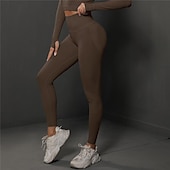 economico Leggings e collant da yoga-Per donna Pantaloni da yoga Leggings da yoga Vita Alta Yoga Allenamento in Palestra Pilates Collant Grigio scuro Nero Borgogna Spandex Gli sport Abbigliamento sportivo Elasticizzato Taglia piccola