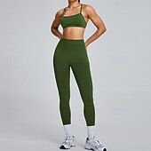 halpa Jooga-leggingsit ja sukkahousut-Naisten Joogahousut Jooga leggingsit Elastinen vyötärönauha Korka vyötärö Pilates Kuntosaliharjoitus Treenata Pyöräily Sukkahousut Yhtenäinen väri Musta Keltainen Pinkki Urheilu Urheiluvaatteet