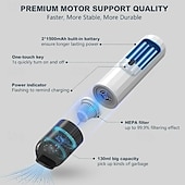 cheap Vacuum Cleaners-Car Vacuum Portable Handheld Vacuum Cleaner 4-in-1 Compact Vacuum for Car Cleaning Electric Mini Vacuum with 3 Nozzles
