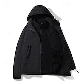 preiswerte Fleece &amp; 3 in 1 Jacken-Herren Wanderjacke Regenjacke Hardshelljacke Winter Draussen Farbblock warm Windundurchlässig Wasserdicht 3-in-1-Jacke Windbreaker-Jacke Reisen Schwarz Weiß Grün