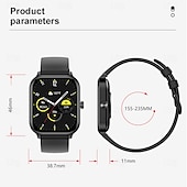 abordables Pulseras inteligentes-696 P85 Reloj inteligente 1.93 pulgada Pulsera inteligente Bluetooth Podómetro Recordatorio de Llamadas Seguimiento del Sueño Compatible con Android iOS Mujer Hombre Llamadas con Manos Libres