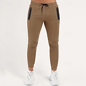 billiga Joggingbyxor-Herr Joggingbyxor Joggare Sportbyxor Ficka Snörning Elastisk midja Slät Komfort Utomhussport Ledig / Sportig Svart Marinblå Microelastisk