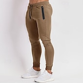 billiga Joggingbyxor-Herr Joggingbyxor Joggare Sportbyxor Ficka Snörning Elastisk midja Slät Komfort Utomhussport Ledig / Sportig Svart Marinblå Microelastisk