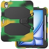 billige iPad-etui-Tablett Etuier Covere Til Apple iPad Air 11&quot; (2024) iPad Pro 11&quot; (2024) Bærbar Blyantholder Armour Defender Rugged Protective Rustning PC Silikon