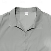 preiswerte Herrenhemd zum Knöpfen-Herren Hemd Sommerhemd Freizeithemd Strandhemd Schwarz Weiß Armeegrün Grau Leicht Blau Langarm Einfach Revers Urlaub Hawaiianisch Button-Down Bekleidung Polyester Mode Lässig Bequem