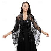 billige Sjal-lange sjalomslag for kvinner fra 1920-tallet, kveldssjal med paljetter for kvinner formell/fest/bryllup/formell/harlem night