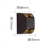 cheap Outdoor Wall Lights-LED Outdoor Wall Light Warm White 1/2-Light Contemporary Minimalist Cube IP65 Waterproof Aluminum 3W Garden Home Villa Street Decorative Pillar Lamps 3000K