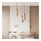 ieftine Designul cilindrului-LED pandantiv lumina din piatra design pandantiv vintage living dormitor sufragerie 110-240v