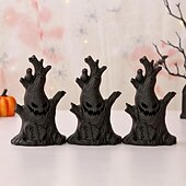 voordelige Halloween Prop Verlichting-Halloween gejaagd huis licht decoratie licht spookstronk nachtlampje grimas led elektronisch kaarslicht halloween party thuis scène lay-out 1/3 stuks