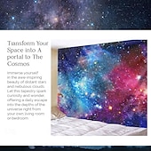 billige Planet Tapestry-galakse veggteppe tåkevev stjernehimmel veggteppe fargerik kosmisk ut romvev psykedelisk mystiske stjerner veggteppe veggoppheng til tak stue sovesal dekor&amp;amp; # 40; 92,5 &quot;× 70,5&quot;, galakse&amp;amp; # 41;