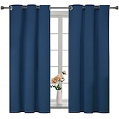 baratos Cortinas de Janela-Cor sólida cortina blackout completa cortina de linho de algodão blackout varanda quarto pára-sol simples sala estar quarto cortina