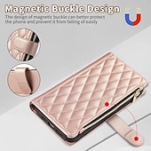 economico Cover per iPhone-telefono Custodia Per Samsung Galaxy iPhone16 iPhone 15 Pro Max Plus iPhone 14 13 12 11 Pro Max Plus Mini Porta carte di credito Con supporto A calamita Cerniera Retrò TPU pelle sintetica