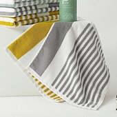 abordables Ensembles de serviettes-Serviette à main absorbante 35x35cm, serviette de visage en coton doux teint en fil, serviette pour enfants à séchage super rapide