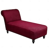 abordables Funda de sofá-Funda para chaise lounge sin brazos, funda elástica para sillón chaise longue, funda suave para sofá reclinable, protector de muebles para mascotas para dormitorio interior