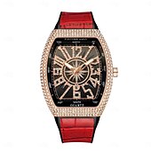 preiswerte Quarz-Uhren-Herren Quarz Uhr Kreative Outdoor Modische Armbanduhr Kalender wasserdichte Dekoration Lederuhr