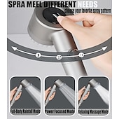 economico Gadget bagno-set soffione doccia portatile ad alta pressione - include tubo flessibile e supporto - soffione doccia a risparmio idrico per uso domestico - perfetto per rinnovare il bagno