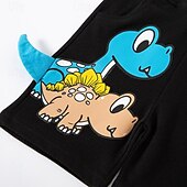abordables Pantalones-Chico 3D Caricatura Dinosaurio Bermudas Verano Activo Básico Niños 4 años + Exterior Deporte Casual Ajuste regular