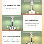 cheap Household Appliances-Multi-Functional Eye Protection Desk LED Lamp Study Lamp with Electric Fan Plug-In Operation White