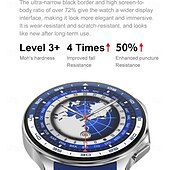 abordables Montres connectées-696 DTWatchX Montre intelligente 1.43 pouce Smartwatch Montre Connectée Bluetooth Podomètre Rappel d&#039;Appel Moniteur de Sommeil Compatible avec Android iOS Femme Hommes Mode Mains-Libres Rappel de