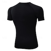cheap Running Tee &amp; Tank Tops-Men&#039;s Compression Shirt Athletic Shirt Gym Shirt Fitness Shirt Short Sleeve Tee Tshirt Casual Athleisure Breathable Quick Dry Soft Fitness Gym Workout Running Sportswear Activewear Black White Red