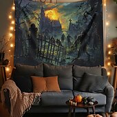 halpa Halloween koristelu-halloween koristeet hirviö zombit roikkuu kuvakudos seinä taide iso kuvakudos seinämaalaus sisustus valokuva tausta peitto verho koti makuuhuone olohuone