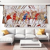 preiswerte Jacquardgewebte Wandteppiche-Jacquardgewebter Wandteppich, Gobelin, Aubusson-Wandteppich, Wandbehang, Bayeux-Wandteppich, Webstuhl, Baumwollgewebe, Dekoration für Wohnzimmer und Schlafzimmer (ohne Stab und Quasten)