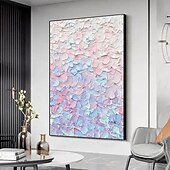 cheap Landscape Paintings-Hand Painted EXTRA LARGE VIVID Color Wall Art - Textured Abstract Oil Painting on Canvas Impasto Thick strokes Modern Painting for Living Room Unframed