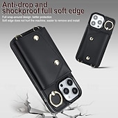 tanie Etui do iPhone&#039;ów-telefon Kılıf Na iPhone&#039;a 16 iPhone&#039;a 15 Pro MaxPlus iPhone 14 13 12 11 Pro Max Plus Mini Etui na karty portfela Z podpórką Uchwyt pierścieniowy Zamek Retro TPU Metal Skóra PU