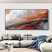 cheap Abstract Paintings-Handmade Oil Painting Canvas Wall Art Decoration Modern Abstract Texture for Home Decor Rolled Frameless Unstretched Painting