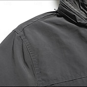 cheap Men&#039;s Jackets &amp; Coats-Men&#039;s Outdoor Jacket Transition Jacket Hiking Removable Multiple Pockets All Seasons Plain Casual Hooded Regular Black Khaki Dark Blue Gray Jacket