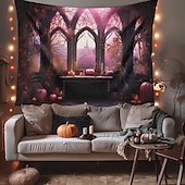 billiga Halloween dekoration-rosa halloween dekorationer fönsterhängande gobeläng väggkonst stor gobeläng väggmålning dekor fotografi bakgrund filt gardin hem sovrum vardagsrum dekoration