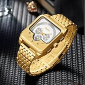 Montre à Quartz Oulm pour hommes Montre de Sport en plein air Mode Casual Lumineux Étanche Décoration Montre en acier abordables Montres à quartz-Montre à Quartz Oulm pour hommes Montre de Sport en plein air Mode Casual Lumineux Étanche Décoration Montre en acier