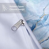 baratos Conjuntos de capa de edredão-Conjunto de capa de edredom de 3 peças com padrão abstrato de mármore nórdico para hotéis, quartos de hóspedes e hotéis, conjunto de cama confortável