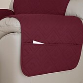 cheap Recliner Cover-100% Waterproof Reclining Couch Covers, Non Slip Covers for Recliner Chair with Pocket, Washable Reclining Chair Quilted Furniture Protector for Kids, Pets