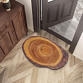 cheap Doormats-Door Mat Floor Mat Non Slip Ring of Tree 3D Trunk Wooden Log Print Area Rug Bath Mat Waterasorb for Indoor Outdoor Patio Bedroom Kitchen Office