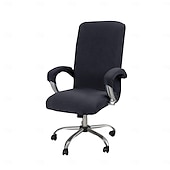 abordables Funda de silla-Fundas para sillas de oficina, funda elástica resistente al agua para silla de computadora con cremallera duradera, ajuste universal, silla con respaldo alto de estilo moderno y simplista