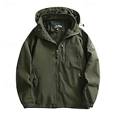 abordables Softshell, polares y chaquetas de montaña-Hombre Chaqueta Softshell Chaqueta para senderismo Al aire libre Bloque de color Resistente al Viento Resistente al Agua Sudadera Chaqueta cortavientos Camping / Senderismo / Espeleología Viaje Negro