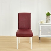 abordables Housse de chaise-Housse de chaise de salle à manger résistante à l&#039;eau pour salle à manger, cuisine, mariage, hôtel, banquet, restaurant - Housses de chaise élastiques anti-salissures, durables et faciles à nettoyer, parfaites