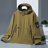 voordelige Fleece &amp; 3-in-1 Jassen-Voor heren Softshell jas Wandeljack Regenjack Buitenshuis Winddicht Lichtgewicht Waterbestendig Windjack Reizen Zwart Wit Geel Leger Groen