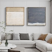 preiswerte Landschaftsgemälde-handgemaltes Ölgemälde beige braun Malerei braun Wabi Sabi Kunstwerk strukturiertes Ölgemälde beige Ölgemälde braun abstraktes Ölgemälde Leinwandkunst moderne horizontale Dekorkunst