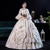 levne Šaty-gotický Viktoria Tarzı Retro Šaty Kostým na Večírek Plesové šaty Princeznovské Shakespeare Pevná barva Plesové šaty Dámské předvečer Všech svatých Karneval Valentýna Párty Večerní oslava Plesov