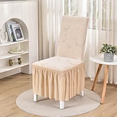 billiga Fåtöljskydd och armlöst stoltäckning-stolsöverdrag med kjolfåll elegant och snygg design mjukt och slitstarkt tyg perfekt för matsal eller speciella tillfällen ger fullt stolskydd lätt att installera och maskintvättbar